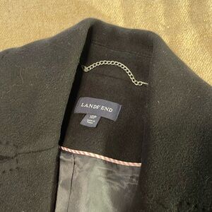 Lands ‘ End Black jacket double breasted,